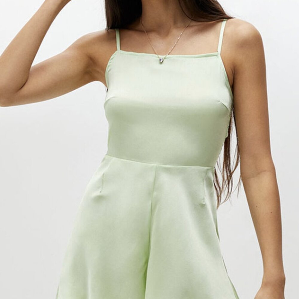 PacSun Daisy Street Mint Satin Romper